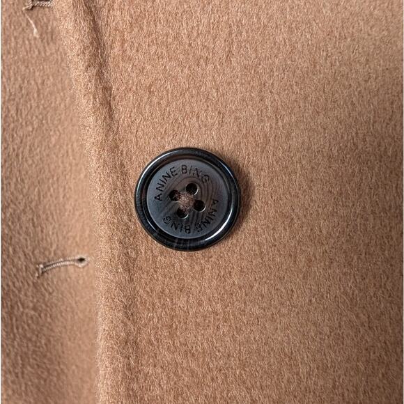 ANINE BING Quinn Camel Wool Cashmere Single-breasted Blazer Coat, size XS - Picture 4 of 10